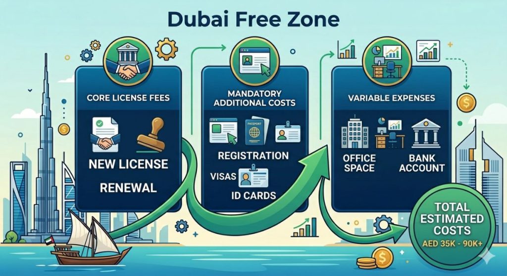 Dubai Free Zone Trade License cost